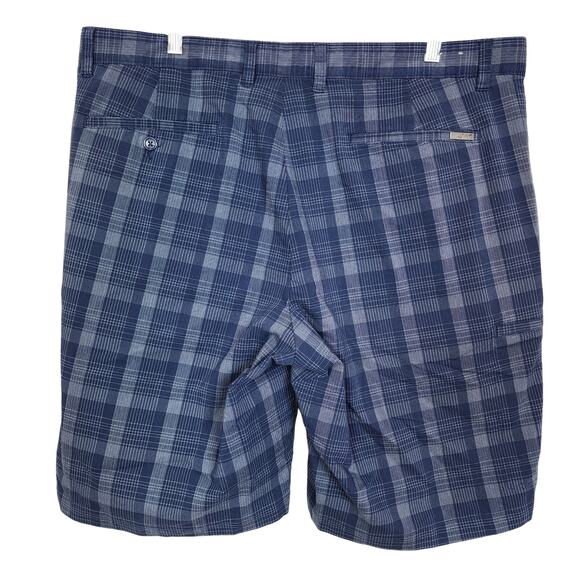 Greg Norman Jasso Ella Size 38 Blue Plaid Shorts - Picture 2 of 4